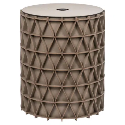 Pre-owned Pinetti Arena Tall Brown Leather Laundry Basket