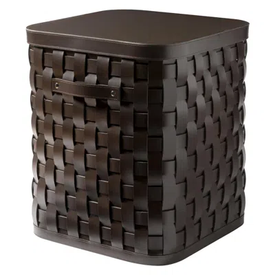 Pre-owned Pinetti Demetra Brown Square Tall Basket With Lid