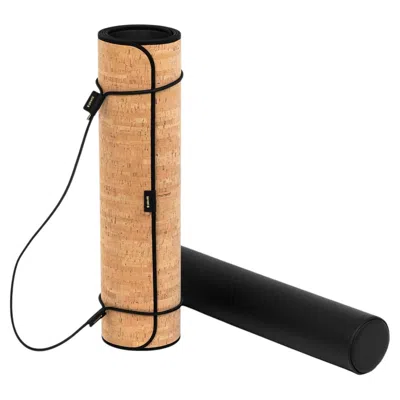 Pre-owned Pinetti Exercise Mat With Bolster Pillow Black