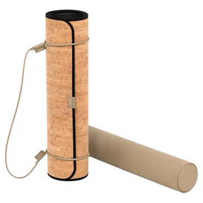 Pre-owned Pinetti Exercise Mat With Bolster Pillow Taupe In Brown