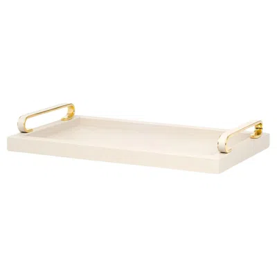 Pre-owned Pinetti Foscari Small Rectangular Beige Tray In Brown