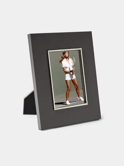 Pinetti Leather And Silver-plated Photo Frame (5x7") In Animal Print