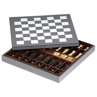 Pre-owned Pinetti Leather Chessboard In Brown