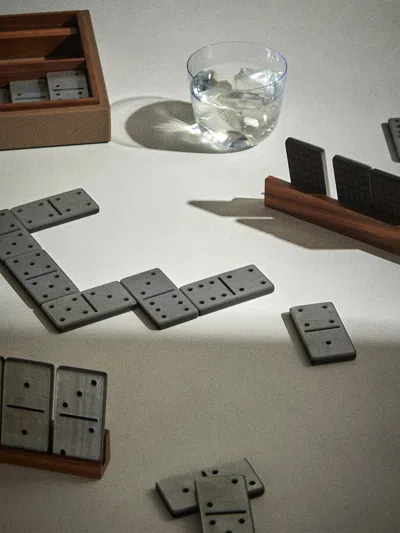 Pinetti Leather Dominoes Set