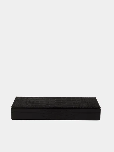 Pinetti Leather Lidded Pen Holder In Multi