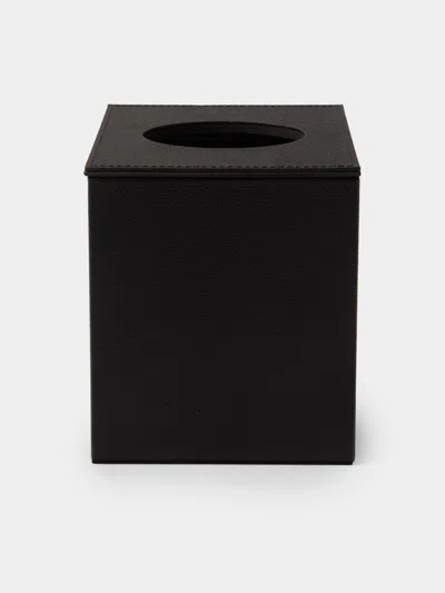 Pinetti Leather Magnetic Tissue Box In Black