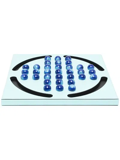 Pinetti Leather Marbles Game In Blue