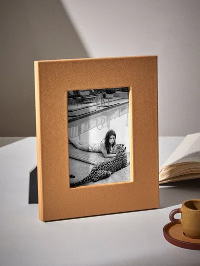 Pinetti Leather Photo Frame (5x7") In Brown
