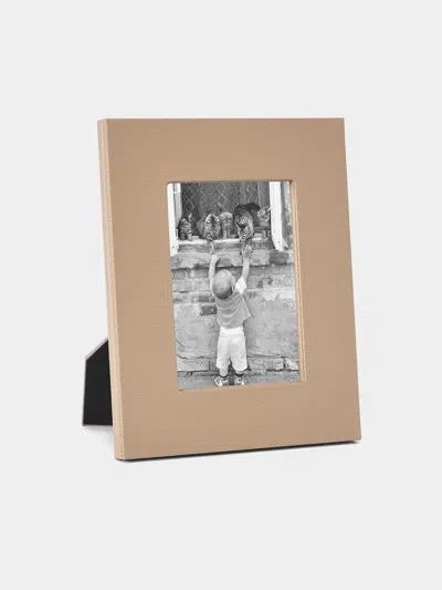 Pinetti Leather Photo Frame (5x7") In Brown