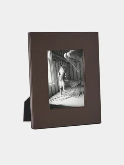 Pinetti Leather Photo Frame (5x7") In Brown
