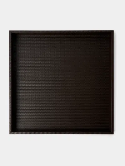 Pinetti Maxi Leather Square Tray (23.5in/60cm) In Multi
