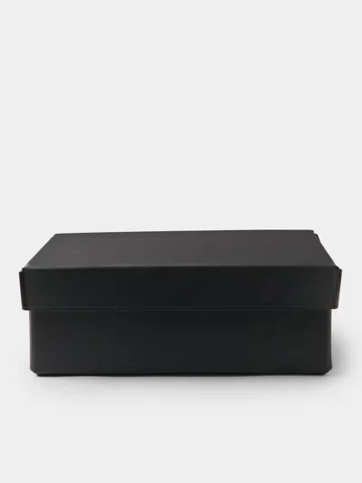 Pinetti Origami Leather Small Storage Box In Black