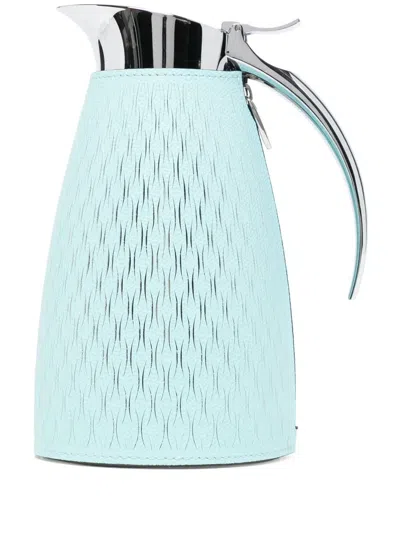Pinetti Perforated Leather Thermal Carafe In Blue