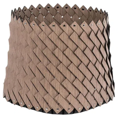 Pre-owned Pinetti Sestriere Square Wood Basket In Brown