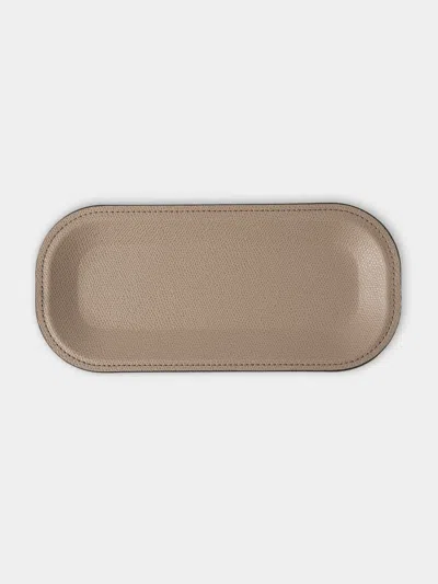 Pinetti Victor Leather Trinket Tray (9.5in/24cm) In Brown