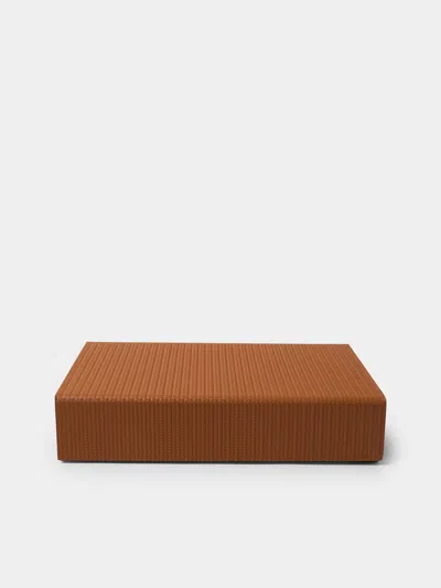 Pinetti Woven Leather Sunglasses Case In Brown