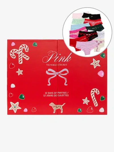 Pink 12 Days Of Panties Advent Calendar In Animal Print