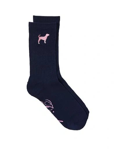 Pink 1-pack Crew Socks In Blue