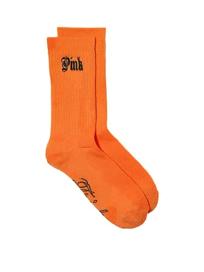 Pink 1-pack Crew Socks In Orange