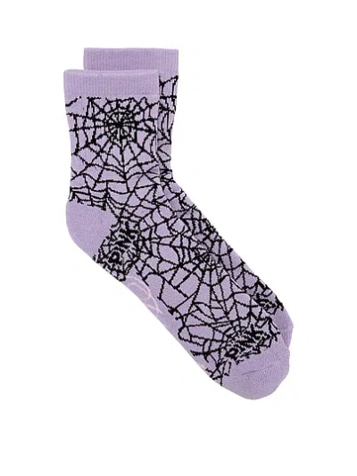 Pink 1-pack Quarter Socks In Animal Print