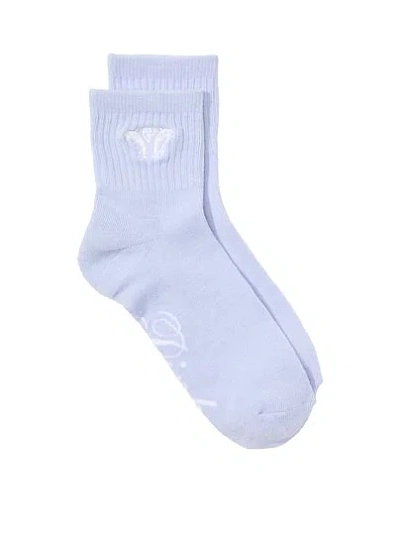 Pink 1-pack Quarter Socks In Blue