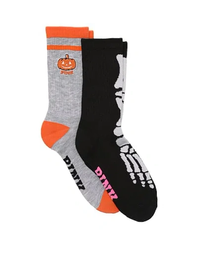 Pink 2-pack Crew Socks In Multi