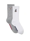 Pink 2-pack Crew Socks In Multi