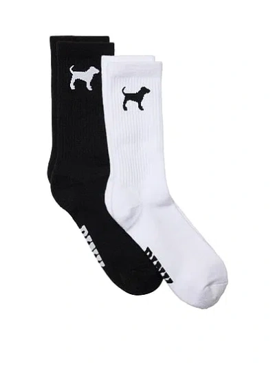 Pink 2-pack Crew Socks In Multi