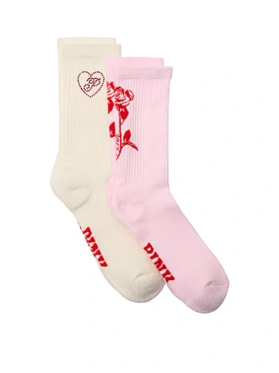 Pink 2-pack Crew Socks In