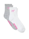 Pink 2-pack Quarter Socks In Multi