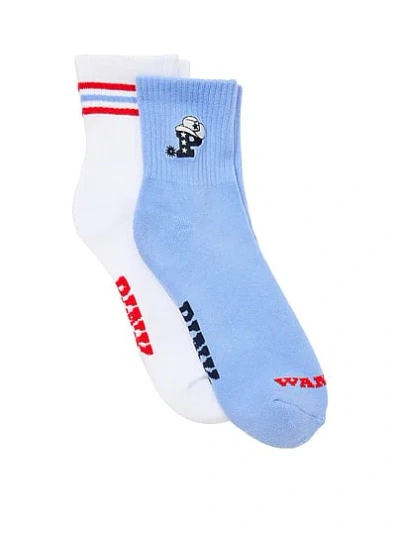 Pink 2-pack Quarter Socks In Multi