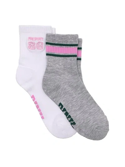 Pink 2-pack Quarter Socks In Multi