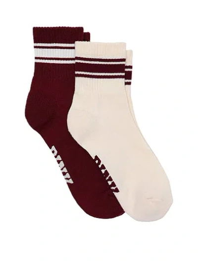 Pink 2-pack Quarter Socks In Multi