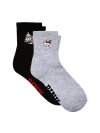 Pink 2-pack Quarter Socks In Multi