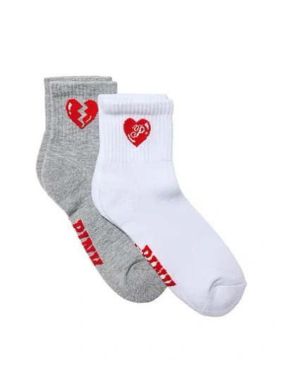 Pink 2-pack Quarter Socks In Multi