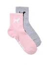 Pink 2-pack Crew Socks In Multi