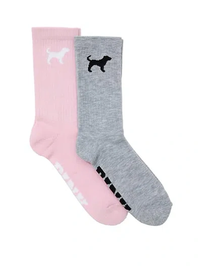 Pink 2-pack Crew Socks In