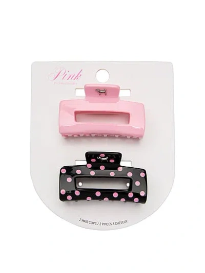 Pink 2-pack Hair Claw Clip Set In Animal Print