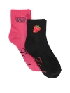 Pink 2-pack Quarter Socks In Multi