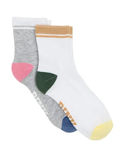Pink 2-pack Quarter Socks In Multi
