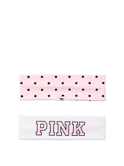 Pink 2-pack Stretchy Headband Set In Print