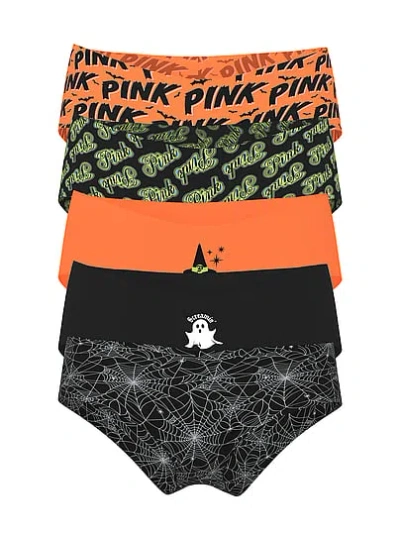Pink 5-pack No Show Cheeky Panties In Multi