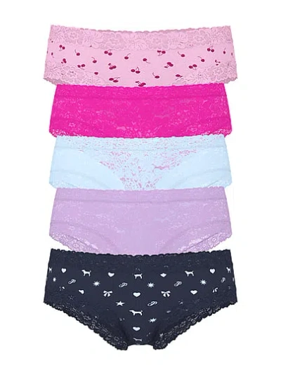 Pink 5-pack Wink™ Lace Cheeky Panties In Multi