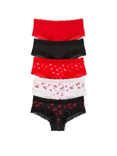 Pink 5-pack Wink™ Lace Mixed Cheeky Panties In Multi