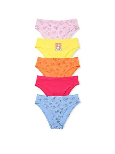 Pink 5-pack Cotton Cheeky Panties In
