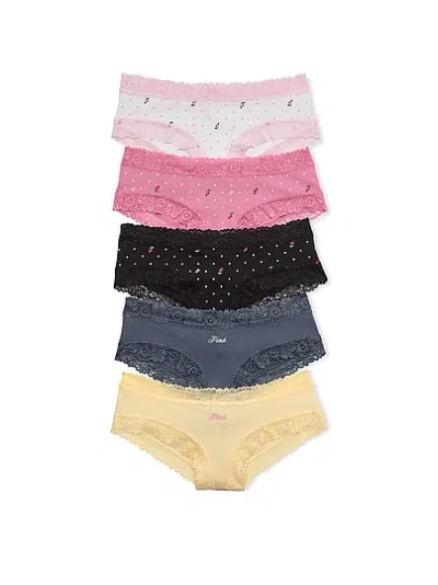 Pink 5-pack Wink™ Lace-trim Cheeky Panties In Multi