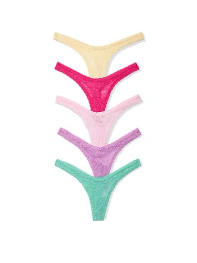 Pink 5-pack Wink™ Micro Thong Panties In Multi