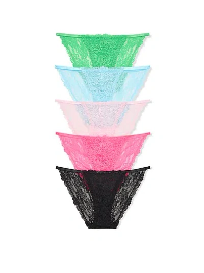 Pink 5-pack Wink™ String Bikini Panties In Animal Print