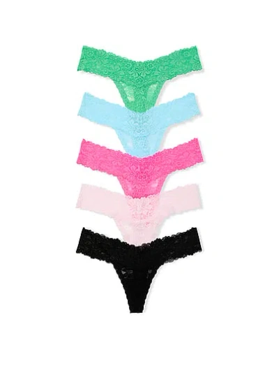 Pink 5-pack Wink™ Thong Panties In Animal Print