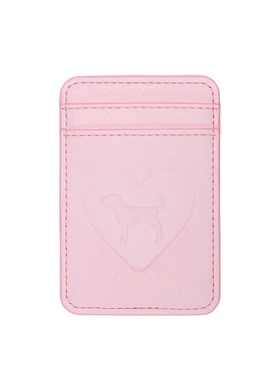 Pink Adhesive Stick-on Card Holder In